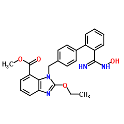 2-Ethoxy-1-[[2'-[(hydroxyamino)iminomethyl][1,1'-biphenyl]-4-yl]methyl]-1H-benzimidazole-7-carboxylic acid methyl ester_147403-65-4